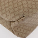 CELINE Macadam Canvas Tote Bag PVC Beige Gold Auth fm5278-9