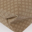 CELINE Macadam Canvas Tote Bag PVC Beige Gold Auth fm5278-15