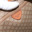 CELINE Macadam Canvas Tote Bag PVC Beige Gold Auth fm5278-18