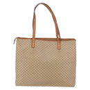 CELINE Macadam Canvas Tote Bag PVC Beige Gold Auth fm5278-2