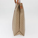 CELINE Macadam Canvas Tote Bag PVC Beige Gold Auth fm5278-3