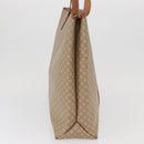 CELINE Macadam Canvas Tote Bag PVC Beige Gold Auth fm5278-4