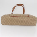 CELINE Macadam Canvas Tote Bag PVC Beige Gold Auth fm5278-5