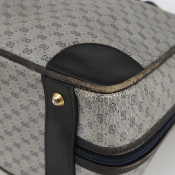 GUCCI Micro GG Supreme Hand Bag PVC Navy Gold 002 39 4330 Auth fm5279