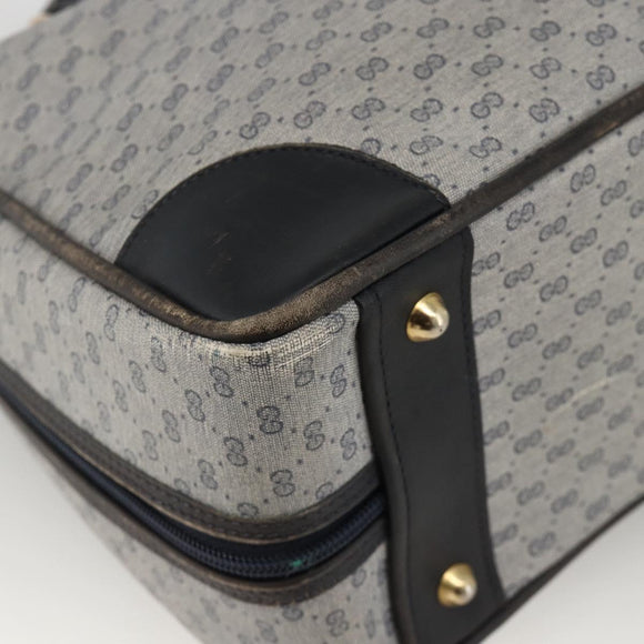 GUCCI Micro GG Supreme Hand Bag PVC Navy Gold 002 39 4330 Auth fm5279