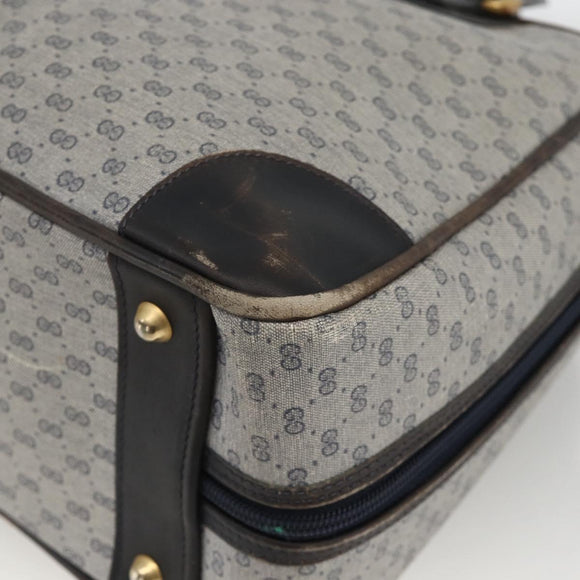 GUCCI Micro GG Supreme Hand Bag PVC Navy Gold 002 39 4330 Auth fm5279