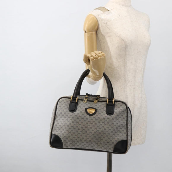 GUCCI Micro GG Supreme Hand Bag PVC Navy Gold 002 39 4330 Auth fm5279