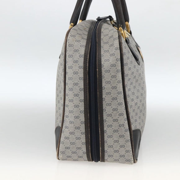 GUCCI Micro GG Supreme Hand Bag PVC Navy Gold 002 39 4330 Auth fm5279