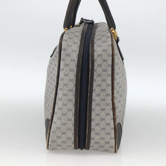 GUCCI Micro GG Supreme Hand Bag PVC Navy Gold 002 39 4330 Auth fm5279
