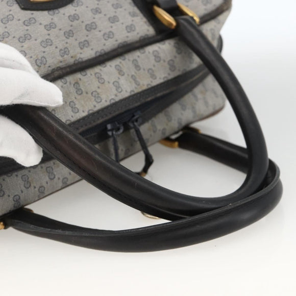GUCCI Micro GG Supreme Hand Bag PVC Navy Gold 002 39 4330 Auth fm5279