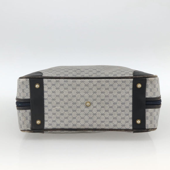 GUCCI Micro GG Supreme Hand Bag PVC Navy Gold 002 39 4330 Auth fm5279