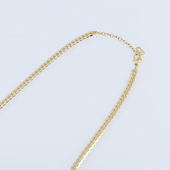 Christian Dior Necklace metal Gold Auth fm5301