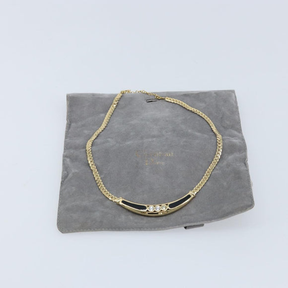 Christian Dior Necklace metal Gold Auth fm5301