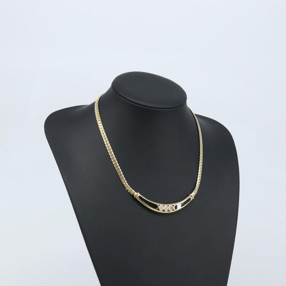 Christian Dior Necklace metal Gold Auth fm5301