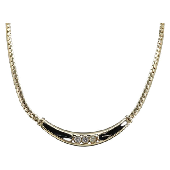 Christian Dior Necklace metal Gold Auth fm5301