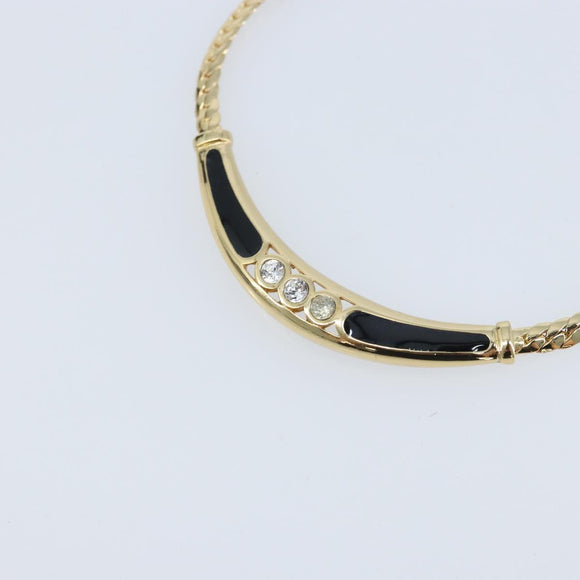 Christian Dior Necklace metal Gold Auth fm5301