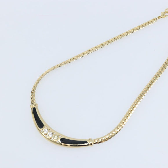 Christian Dior Necklace metal Gold Auth fm5301