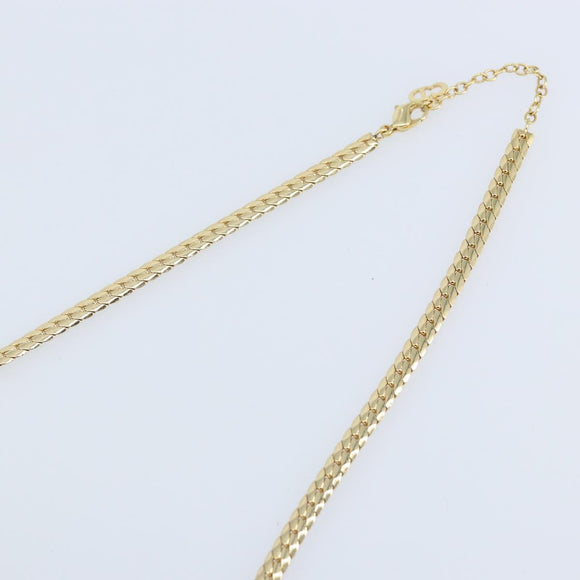 Christian Dior Necklace metal Gold Auth fm5301