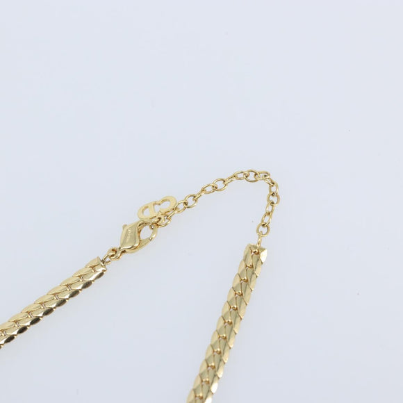 Christian Dior Necklace metal Gold Auth fm5301