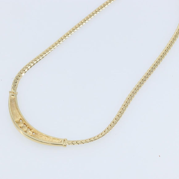 Christian Dior Necklace metal Gold Auth fm5301