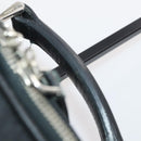 PRADA Carry Case Trunk Nylon Black Silver Auth fm5302-16