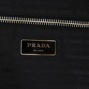 PRADA Carry Case Trunk Nylon Black Silver Auth fm5302-25