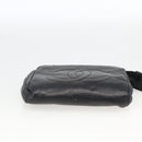 CHANEL COCO Mark Pouch Lamb Skin Black Gold CC Auth fm5303-6