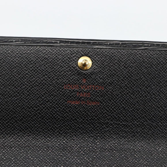 LOUIS VUITTON Epi Porte Tresor Long Wallet Black M63382 LV Auth fm5305