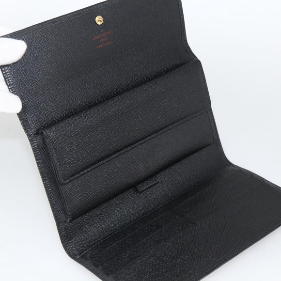 LOUIS VUITTON Epi Porte Tresor Long Wallet Black M63382 LV Auth fm5305