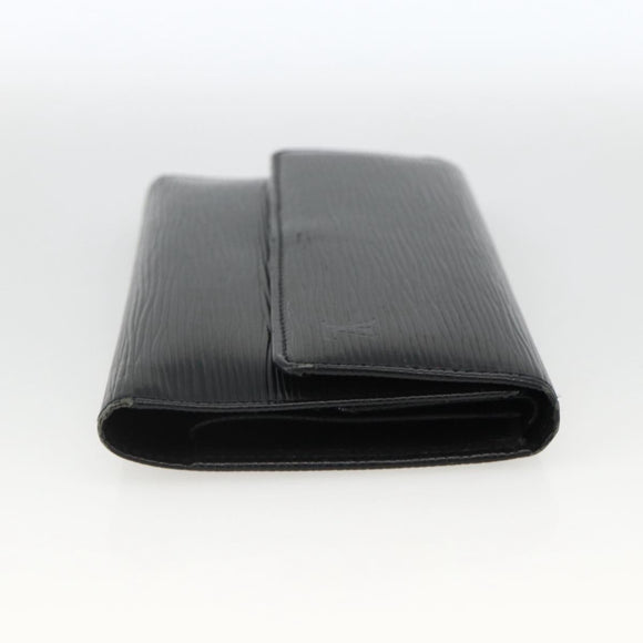 LOUIS VUITTON Epi Porte Tresor Long Wallet Black M63382 LV Auth fm5305