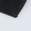 CHANEL Matelasse Pouch Lamb Skin Black CC Auth fm5306-15