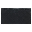 CHANEL Matelasse Pouch Lamb Skin Black CC Auth fm5306-2