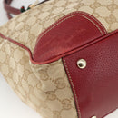 GUCCI GG Canvas Web Sherry Line Pretty Tote Bag Beige Gold 177052 Auth fm5307-14