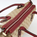GUCCI GG Canvas Web Sherry Line Pretty Tote Bag Beige Gold 177052 Auth fm5307-6