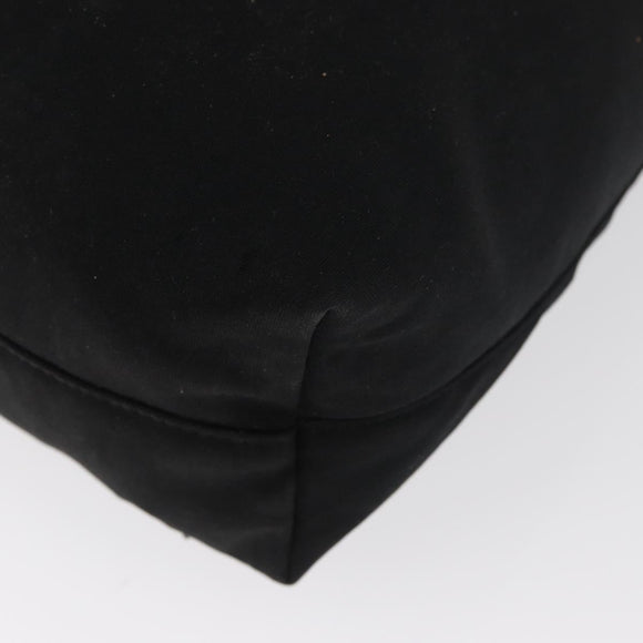 FENDI Tote Bag Nylon Black Silver Auth fm5308
