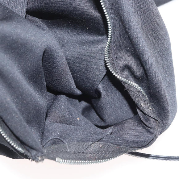 FENDI Tote Bag Nylon Black Silver Auth fm5308