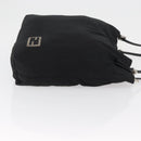 FENDI Tote Bag Nylon Black Silver Auth fm5308-3