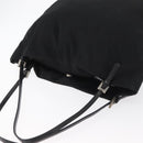 FENDI Tote Bag Nylon Black Silver Auth fm5308-6