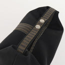 FENDI Pecan Canvas Zucchino Canvas Hand Bag 3 Set Brown Black Navy Auth fm5309-12