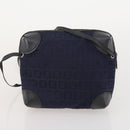 FENDI Pecan Canvas Zucchino Canvas Hand Bag 3 Set Brown Black Navy Auth fm5309-18