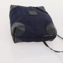 FENDI Pecan Canvas Zucchino Canvas Hand Bag 3 Set Brown Black Navy Auth fm5309-19