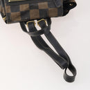 FENDI Pecan Canvas Zucchino Canvas Hand Bag 3 Set Brown Black Navy Auth fm5309-6