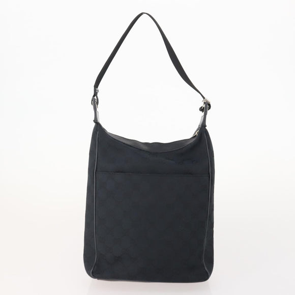 GUCCI GG Canvas Shoulder Bag Nylon Leather 3 Set Black Auth fm5310