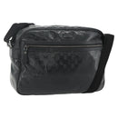 GUCCI GG implementation Shoulder Bag PVC Black Silver 211107 Auth fm5312A-1