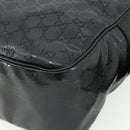 GUCCI GG implementation Shoulder Bag PVC Black Silver 211107 Auth fm5312A-12
