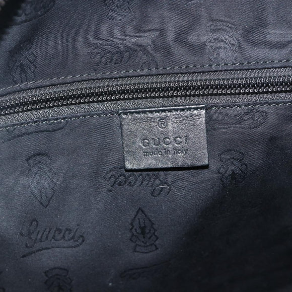 GUCCI GG implementation Shoulder Bag PVC Black Silver 211107 Auth fm5312A