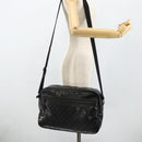 GUCCI GG implementation Shoulder Bag PVC Black Silver 211107 Auth fm5312A-24