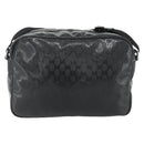 GUCCI GG implementation Shoulder Bag PVC Black Silver 211107 Auth fm5312A-3