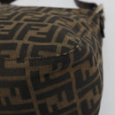 FENDI Zucca Canvas Mamma Baguette Bag Black Brown 222826426 Auth fm5313A-16