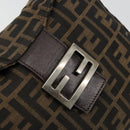 FENDI Zucca Canvas Mamma Baguette Bag Black Brown 222826426 Auth fm5313A-19